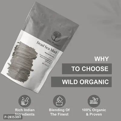 Wild Organic Dead Sea Mud Clay Powder Mineral rich clay for skin Protect from dryness and flakiness,Clear Skin Impurities and for skin Detoxification, Skin Hydration, For Healthy Skin 100gm-thumb5