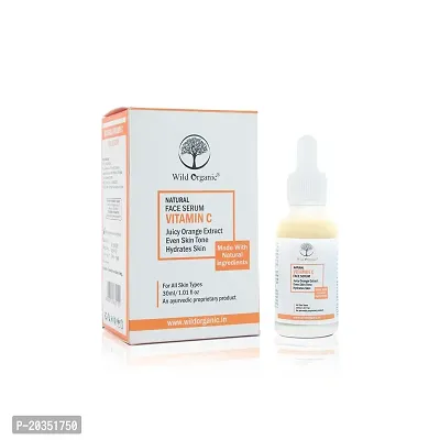 Wild Organic Vitamin C Face Serum Brightening and Anti-Dark Spots, Brightening, Complete Vitamin C Booster For All Skin Type 30Ml