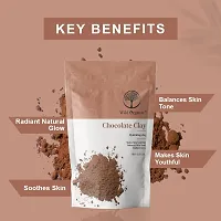 Wild Organic Chocolate Clay Powder Hydrating Clay For Skin  Hair Radiant Glow Balances Skin Tone Makes Skin Youthful100gm-thumb1