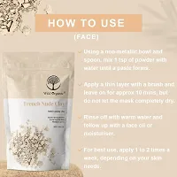 Wild Organic French Nude Clay Powder Multi Tasking Bath Clay, Boosts Skin hydration, Minimizes pores, Evens out skin tone, For Men  Women 100gm-thumb2