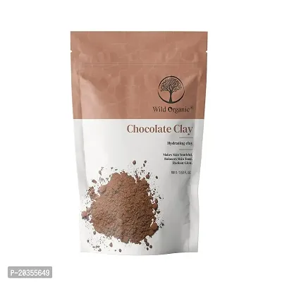 Wild Organic Chocolate Clay Powder Hydrating Clay For Skin  Hair Radiant Glow Balances Skin Tone Makes Skin Youthful100gm