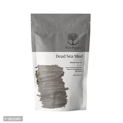 Wild Organic Dead Sea Mud Clay Powder Mineral rich clay for skin Protect from dryness and flakiness,Clear Skin Impurities and for skin Detoxification, Skin Hydration, For Healthy Skin 100gm