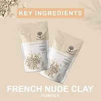 Wild Organic French Nude Clay Powder Multi Tasking Bath Clay, Boosts Skin hydration, Minimizes pores, Evens out skin tone, For Men  Women 100gm-thumb3