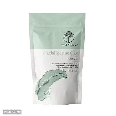 Wild Organic Glacial Marin Clay Powder | Nourishing Clay, Exfoliate the Skin, Remove Environmental Pollutants and Toxins From Skin | for Men  Women (100gm)