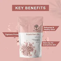 Wild Organic French Pink Clay Powder Smooth and Silk Clay, Refreshed  Healthy Glow, Tightens Pores, Ideal clay for acne-prone skin, 100gm-thumb1