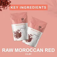 Wild Organic Moroccan Red Clay Volcanic Clay, Exfoliates Dead Skin, Controls Excess Oil From Skin, Tightens Large Pores For Men  Women 100gm-thumb3