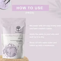 Wild Organic Brazilian Purple Clay Powder Flawless Skin Clay, Skin Cells Regeneration, Re-Hydrate Dry Skin, Prevent Skin From Sun Damage and Pollution. For Men  Women 100gm-thumb2