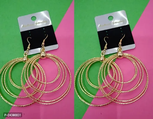 Elegant Brass Earrings For Women-thumb0