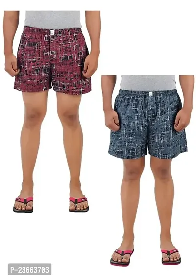 Fancy Cotton Boxers For Men Pack Of 2