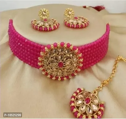 Aishwariya necklace colour rani-thumb0