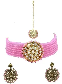 Aishwariya baby pink colour  necklace-thumb1