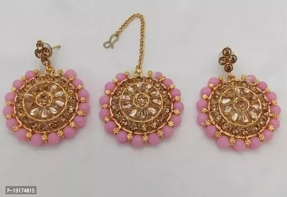 Aishwariya necklace baby pink colour-thumb3