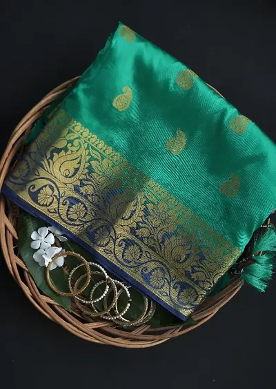 Beautiful Handpicked Banarasi Silk Blend Jacquard Sarees