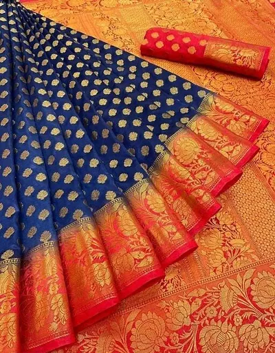 Banarasi Silk Jacquard Sarees with Blouse piece