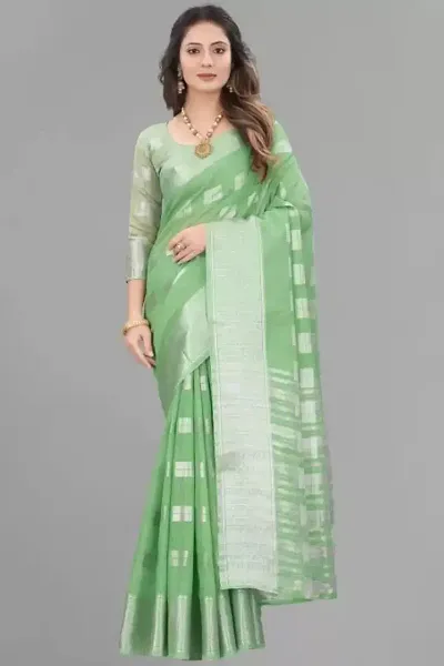 Stylish Zari Saree Without Blouse Piece For Women