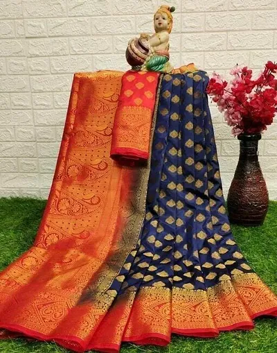 Banarasi Silk Sarees with Blouse piece
