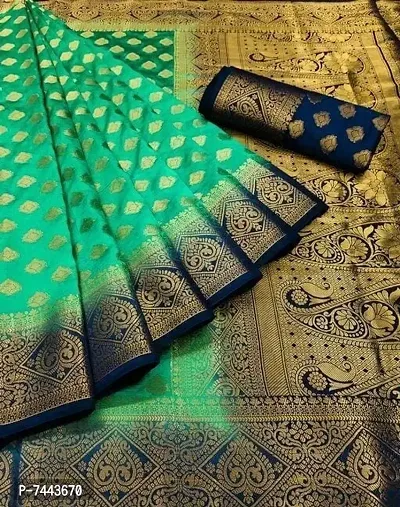 Banarasi Silk Green Saree-thumb0