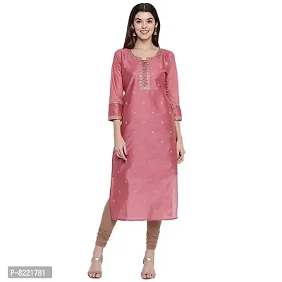 Chanderi Silk Pink Kurti For women