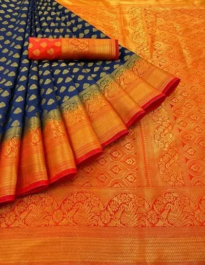 Classic Art Silk Woven Sarees with Blouse piece