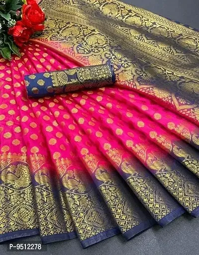 Balaton Silk Zari Jacquard Weaving Saree with Blouse Piece