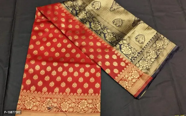 Banarasi Silk Jacquard Sarees with Blouse Piece-thumb0