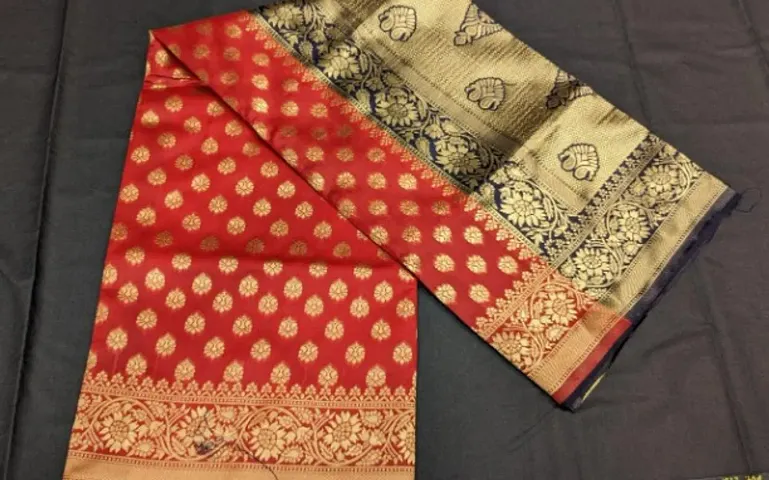 Banarasi Silk Jacquard Sarees with Blouse Piece