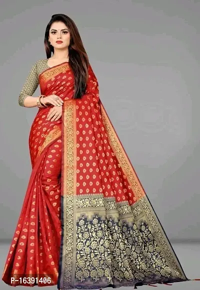 Banarasi Silk Jacquard Weaving Sarees with Blouse Piece-thumb0