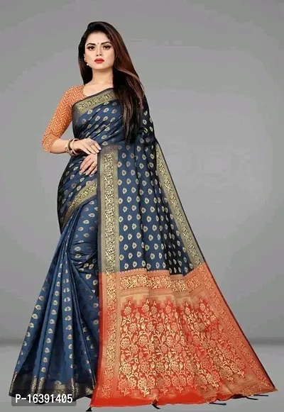 Banarasi Silk Jacquard Weaving Sarees with Blouse Piece