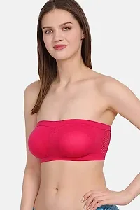 Women Tube Bra,Everyday use Comfortable Bra (M, Dark Pink)-thumb3