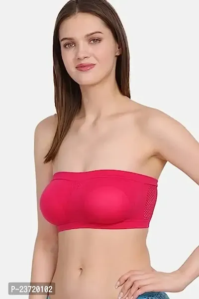 Women Tube Bra,Everyday use Comfortable Bra (M, Dark Pink)-thumb4