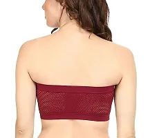 Women Tube Bra,Everyday use Comfortable Bra (L, Maroon)-thumb2