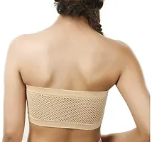 Women Tube Bra,Everyday use Comfortable Bra (L, Beige)-thumb1