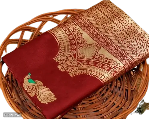 Stylish Lichi Silk Jacquard Work Saree for Women-thumb0