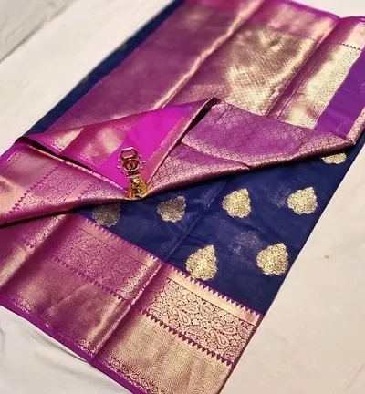 New In Art Silk Saree with Blouse piece 