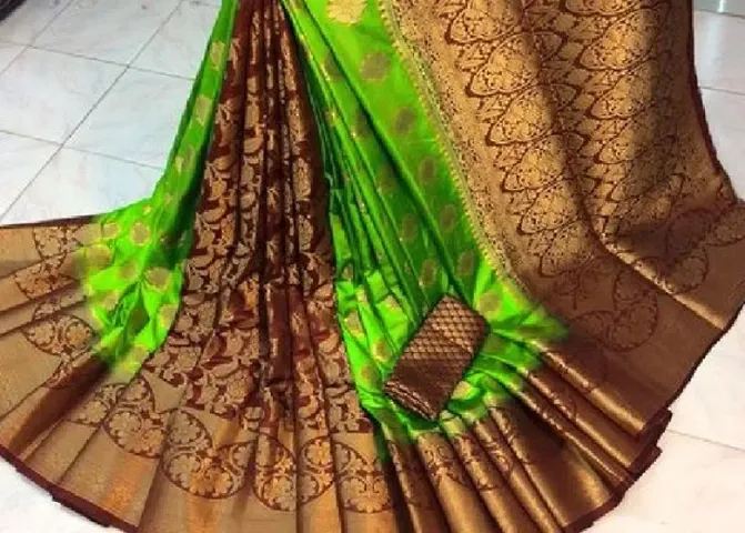 Beautiful Art Silk Saree With Blouse Piece For Women