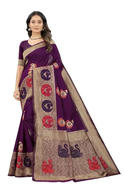 Lichi Silk Jacquard Sarees with Blouse piece