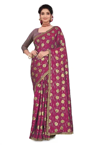 Attractive Cotton Silk Saree with Blouse piece 