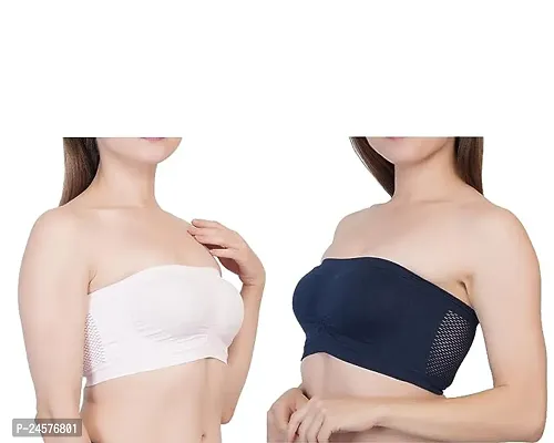 Buy Non Padded Tube Top Bandeau Strapless Tube Bra PACK OF 2 Online In  India At Discounted Prices