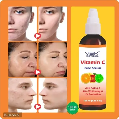 Vsk Professional Vitamin C 20%Serum - Skin Clearing Serum - Brightening, Anti-Aging Skin Repair, Supercharged Face Serum, Dark Circle, Fine Line and Sun Damage Corrector- 100ml