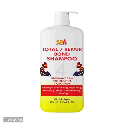 SPA Professionals Total 7 Repair Bond Shampoo For Damage, Repairing, Shine, Smoothening Hair  (800 ml)