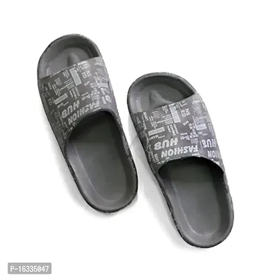 Stylish Grey EVA Flip Flops For Men-thumb0