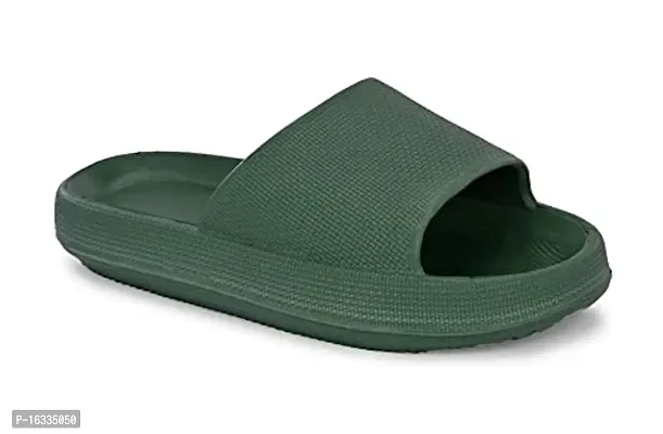 Stylish Olive EVA Flip Flops For Men-thumb0