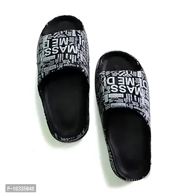 Stylish Black EVA Flip Flops For Men-thumb0