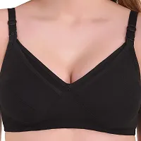 ALYANA Woman's Cotton Mother Feeding Bra for Woman | Non Wired | Non Padded | Maternity Nursing Bra Combo Pack of 3-thumb3