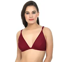 ALYANA Woman's Innerwear Cotton Bra for Woman | Non Wired | Non Padded | Front-Open Plunge Bra Combo Pack of 2 Pcs Set-thumb1