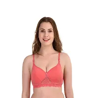 ALYANA Woman's Innerwear Set Cotton Blend Bra Set Non Wired Lace Padded Bra Pack of 3-thumb1