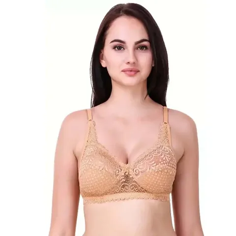 ALYANA Woman's Innerwear Soft Sexy Full Net Bra | Non Padded | Non Wired Bra for Woman Pack of 1