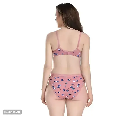 Buy ALYANA Woman's Innerwear Cotton Blend Bra Panty Set, Non Wired