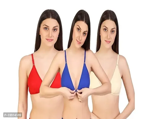 Stylish Multicoloured Cotton Solid Bras For Women-thumb0