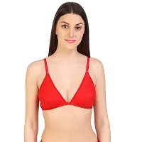 ALYANA Woman's Cotton T-Shirt Bra Non Wired | Non Padded | Front-Open Plunge Bra Pack of 1-thumb1
